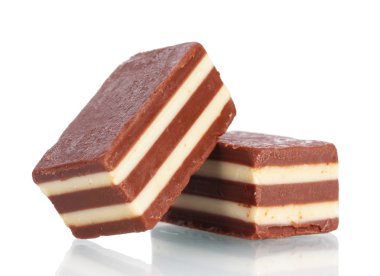 izole üzerine beyaz çikolata şeker