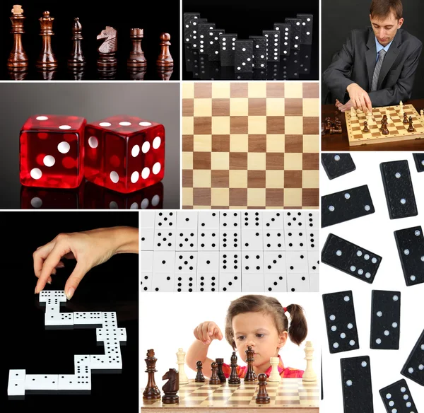 Juegos inteligentes collage — Foto de Stock