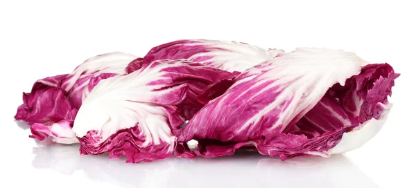 Red cabbage leaves isolated on white — Stock Photo, Image
