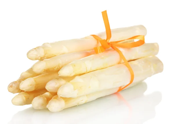 Belles asperges blanches isolées sur blanc — Photo