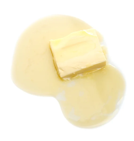 Smakelijke boter geïsoleerd op wit — Stockfoto