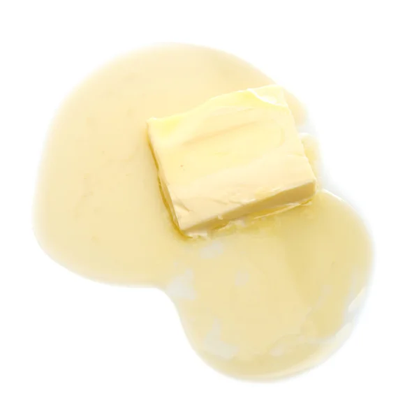 Leckere Butter isoliert auf weiß — Stockfoto