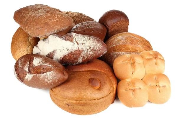 Verschiedene Brotsorten hautnah — Stockfoto