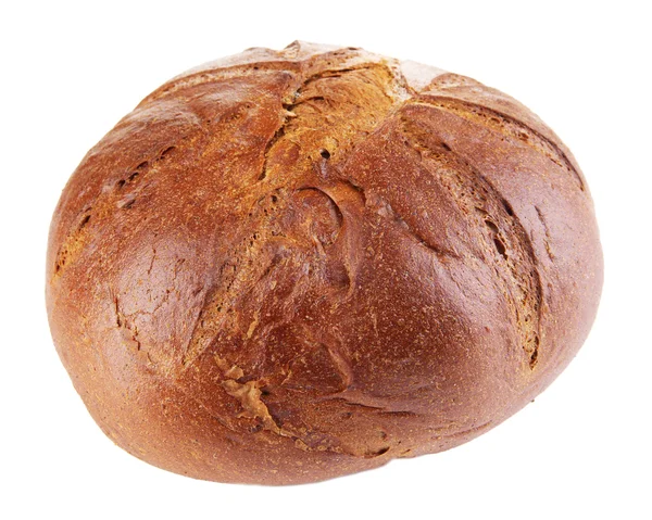 호밀 빵은 흰 바탕에 따로 놓는다 — 스톡 사진