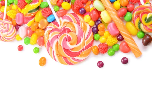 Different colorful fruit candy close-up — Stock Photo, Image