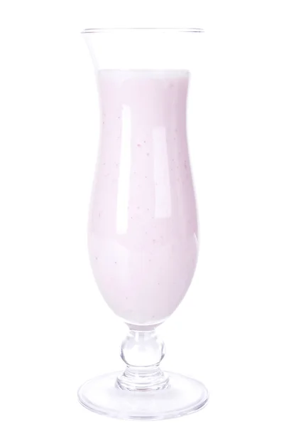 Batido de leite isolado em branco — Fotografia de Stock