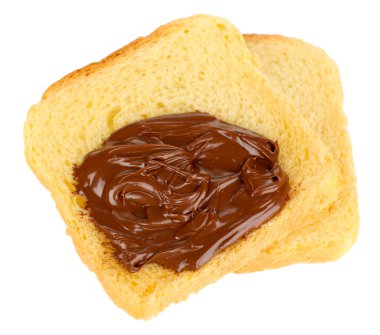 Beyaz fındıklı çikolata ekmeği yalıtılmış.