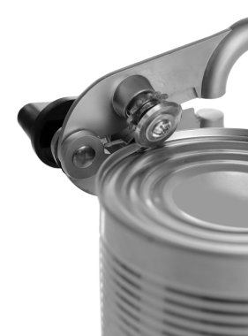 savunma ile konserve üzerinde beyaz izole olabilir