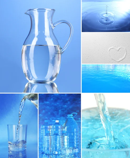 Collage of mineral water — Stock Photo, Image