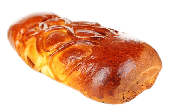 Lekker broodje geïsoleerd op wit — Stockfoto