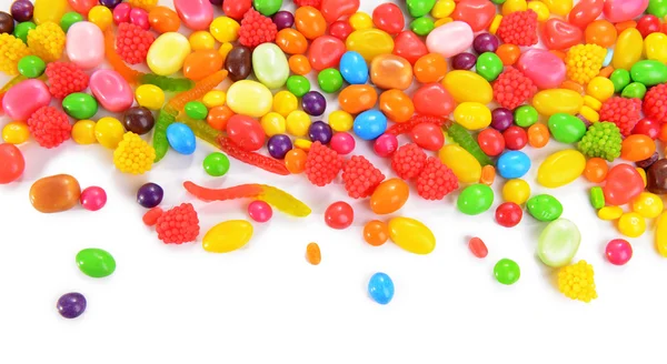 Verschillende kleurrijke vruchten snoep close-up — Stockfoto
