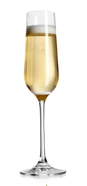 Glas champagne, isolerad på vit — Stockfoto