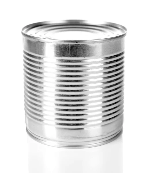 Tin can isolated on white — Stock Photo, Image