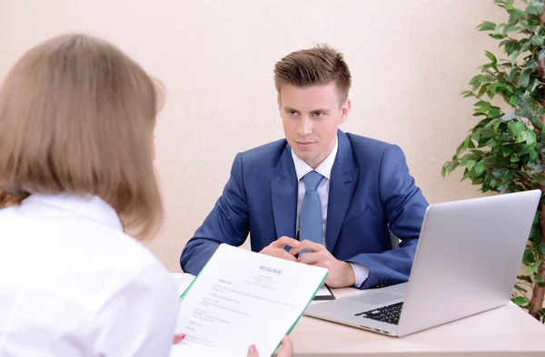 Richiedente di lavoro con colloquio — Foto Stock