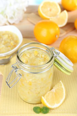 lezzetli limon reçel üzerinde tablo yakın çekim