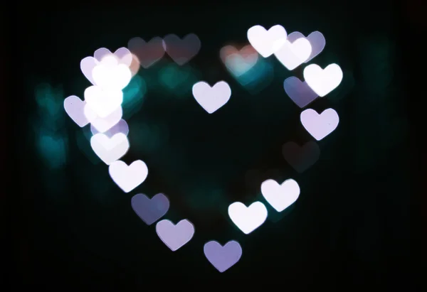 Bright heart bokeh background — Stock Photo, Image