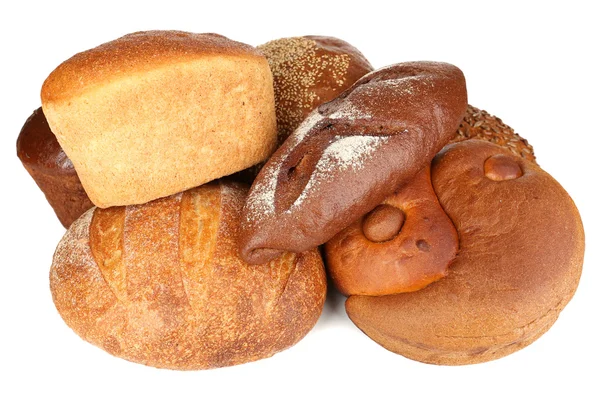 Verschiedene Brotsorten hautnah — Stockfoto