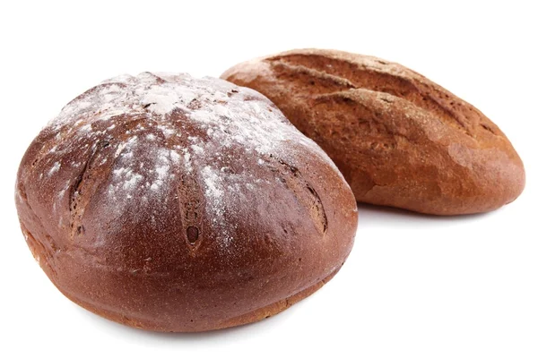 Råg bröd isolerad på vit — Stockfoto