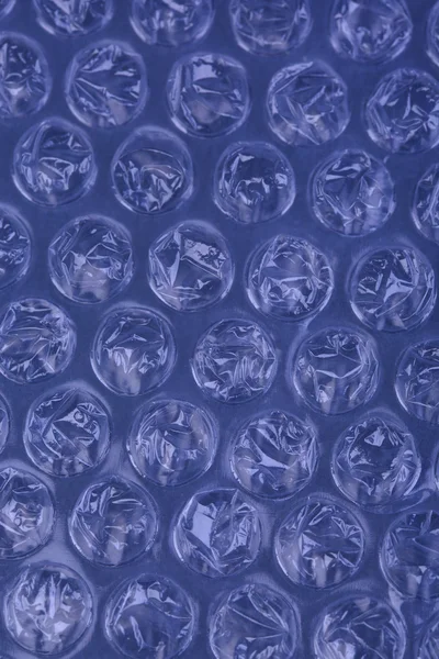 Färg plast bubbla förpackningsmaterial, närbild — Stock fotografie