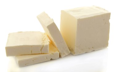 Beyaz izole lezzetli tereyağı