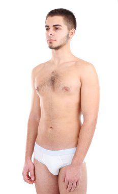 beyaz izole yakışıklı genç