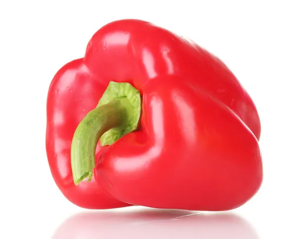 Verse rode paprika geïsoleerd op wit — Stockfoto