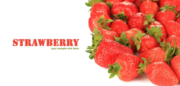 Frische Erdbeere isoliert auf weiß — Stockfoto