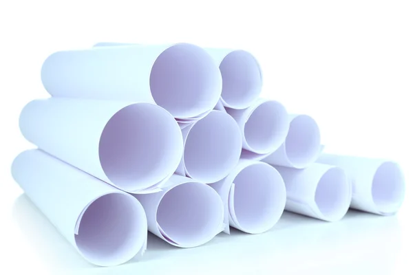 White paper rolls close up — Stock Photo, Image
