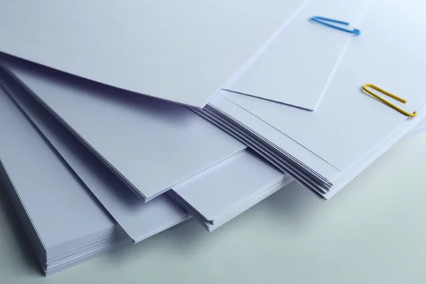 Dokument white paper zblízka — Stock fotografie