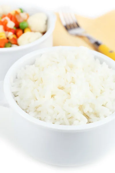 Cooked rice and vegetables close up — Stock Photo, Image