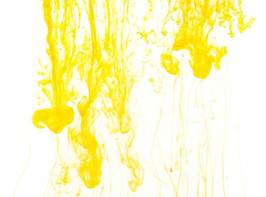 su üzerinde beyaz izole mürekkep