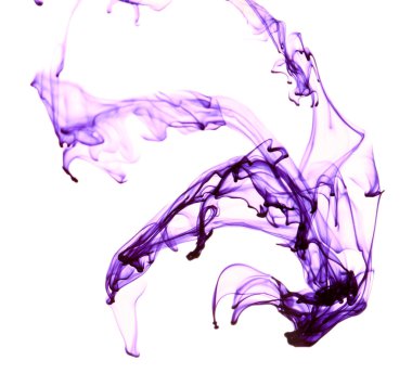 su üzerinde beyaz izole mürekkep