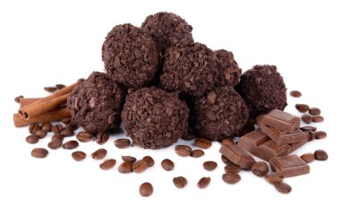 beyaz izole lezzetli çikolatalar