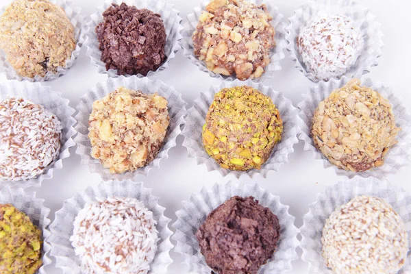 Set of chocolate candies close-up — Stock Photo, Image