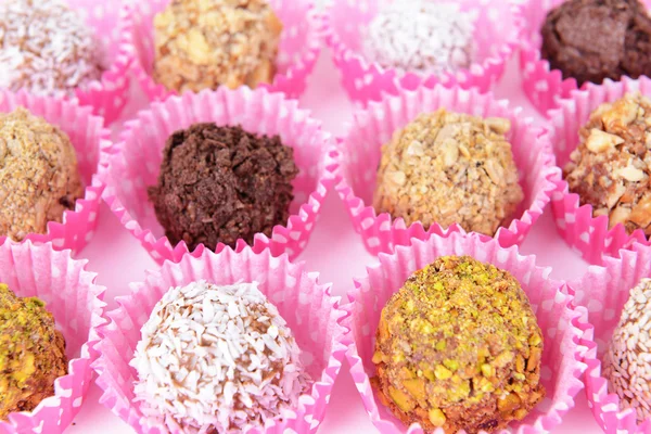 Set di caramelle al cioccolato primo piano — Foto Stock
