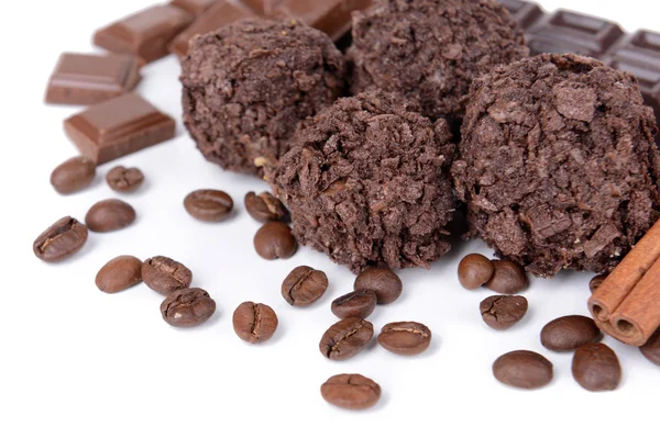 Set di caramelle al cioccolato primo piano — Foto Stock