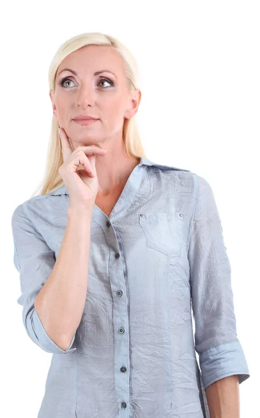 Mujer de negocios retrato aislado en blanco —  Fotos de Stock