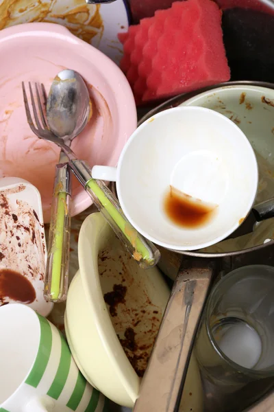 Utensili da cucina bisogno di lavare da vicino — Foto Stock