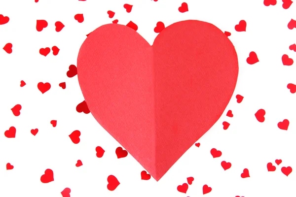 Paper heart on bright background — Stock Photo, Image
