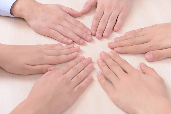 Business partners joining their hands — Stock Photo, Image