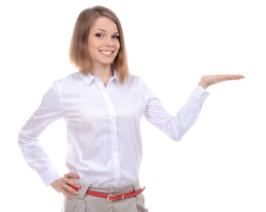 Beyaz tenli iş kadını