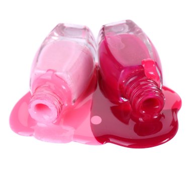 parlak beyaz üzerinde izole oje ile şişe açmak 