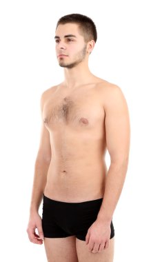 beyaz izole yakışıklı genç