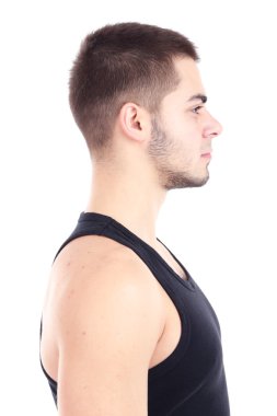 beyaz izole yakışıklı genç