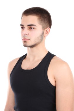 beyaz izole yakışıklı genç