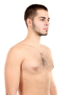 beyaz izole yakışıklı genç