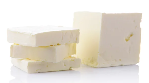 Manteiga saborosa isolada em branco — Fotografia de Stock