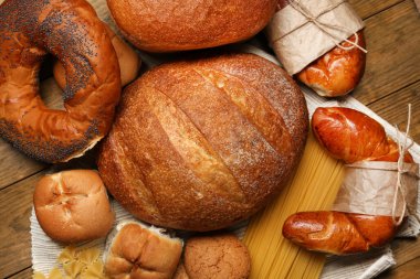 fırın ürünleri ahşap tablo