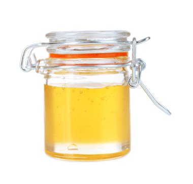 cam üzerine beyaz izole tatlı bal