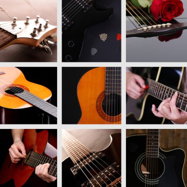 müzikal bir kolaj. gitar